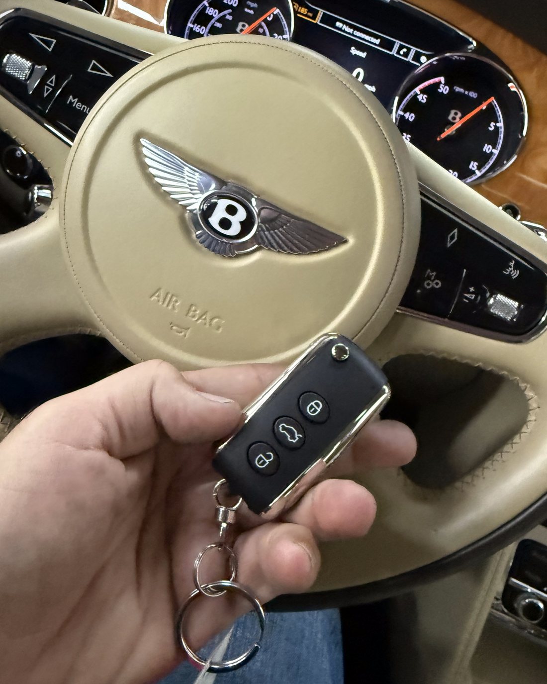 Bentley key made by A&S Locksmith in Naples, FL