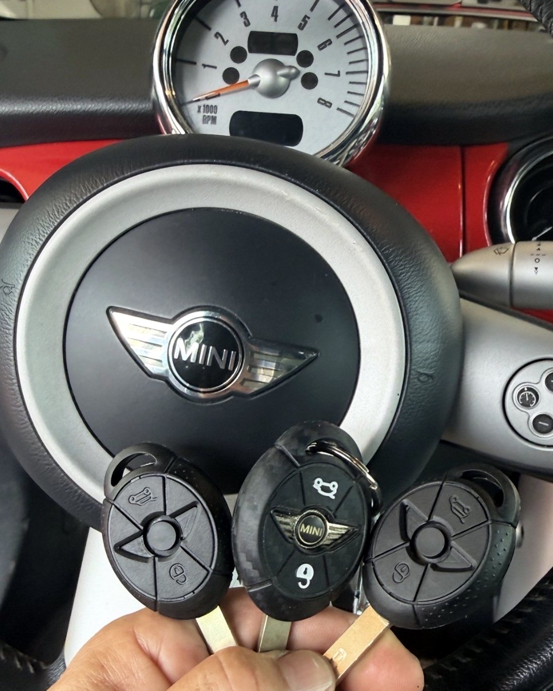 MINI Cooper keys made by A&S Locksmith in Naples, FL