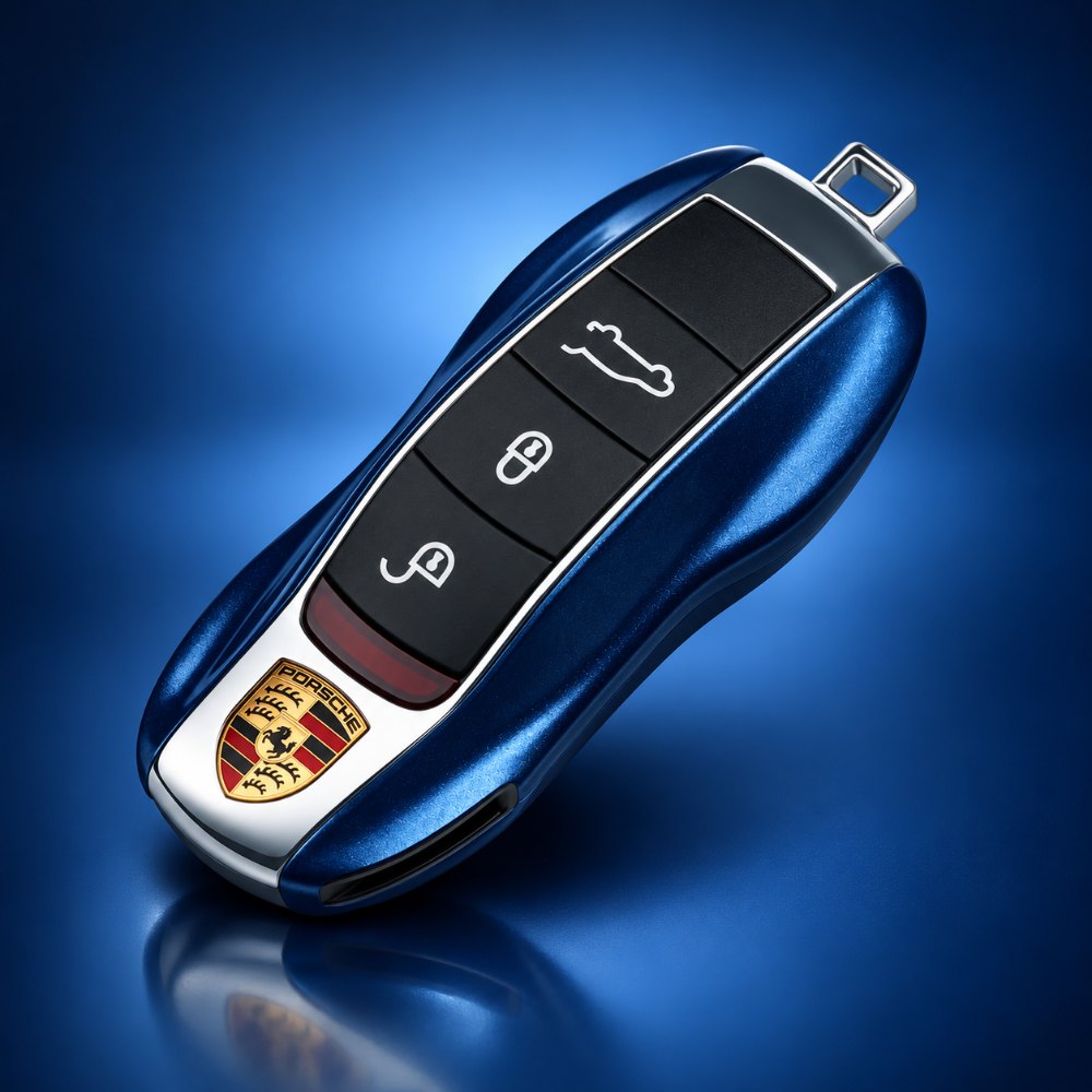 Porsche smart key fob, angled view – A&S Locksmith Naples, FL