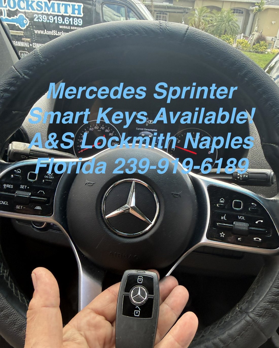 Mercedes Sprinter key made by A&S Locksmith in Naples, FL