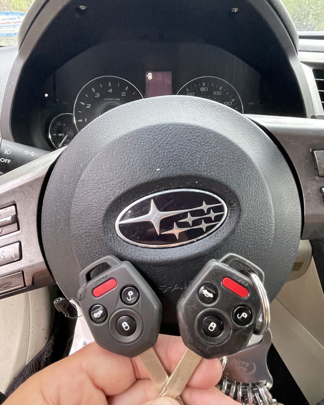 Subaru keys made by A&S Locksmith in Naples, FL